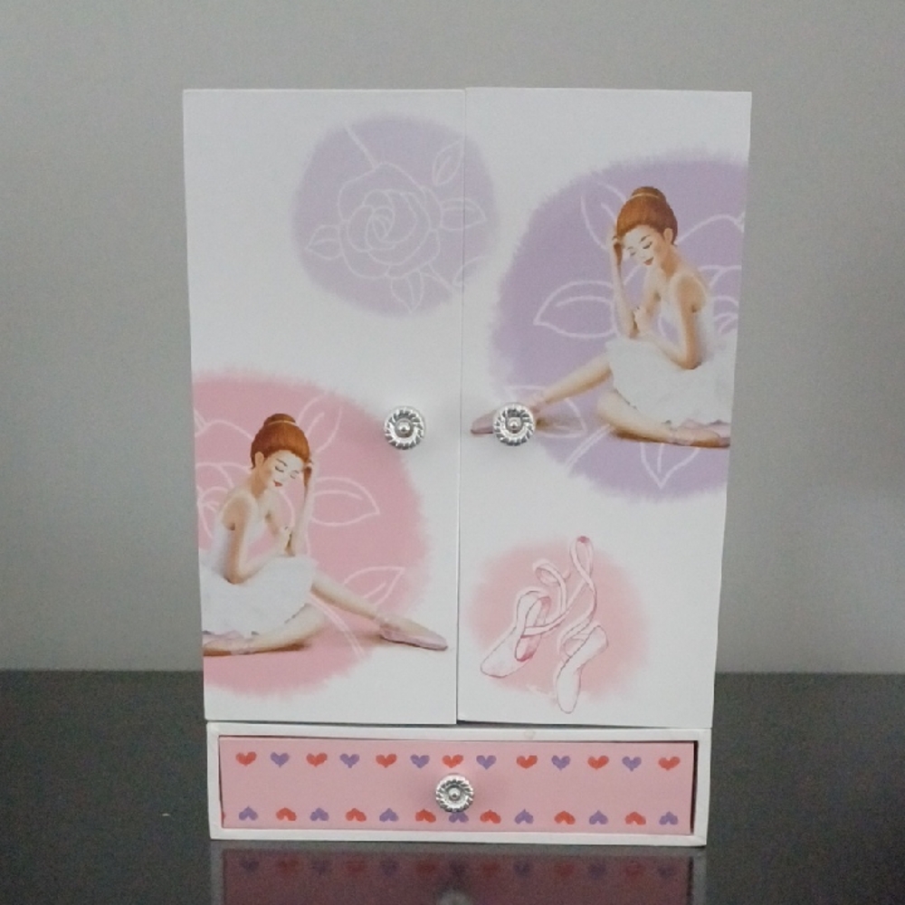 Ballet Dancer Jewelry Cabinet - Pink and Purple